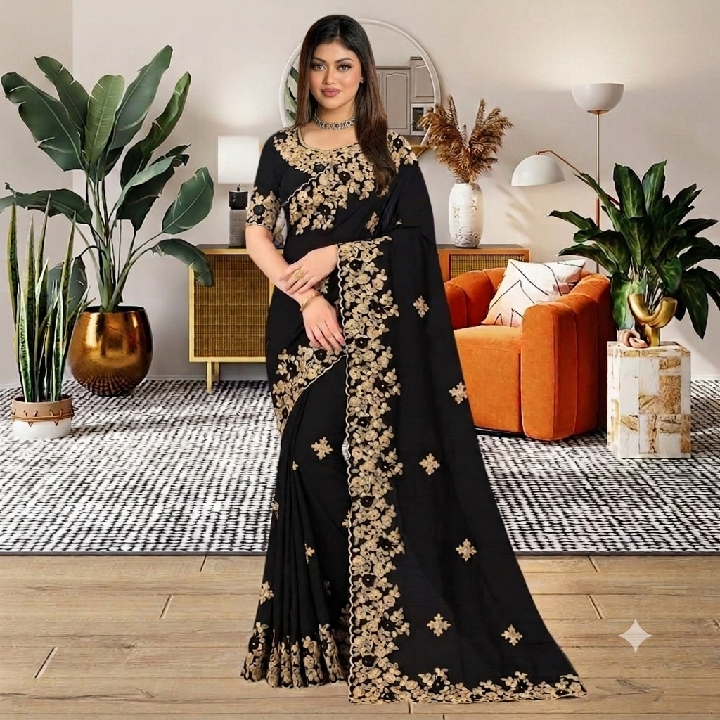 এক্সক্লুসিভ ইন্ডিয়ান পার্টি শাড়ি ওয়েটলেস জর্জেট...