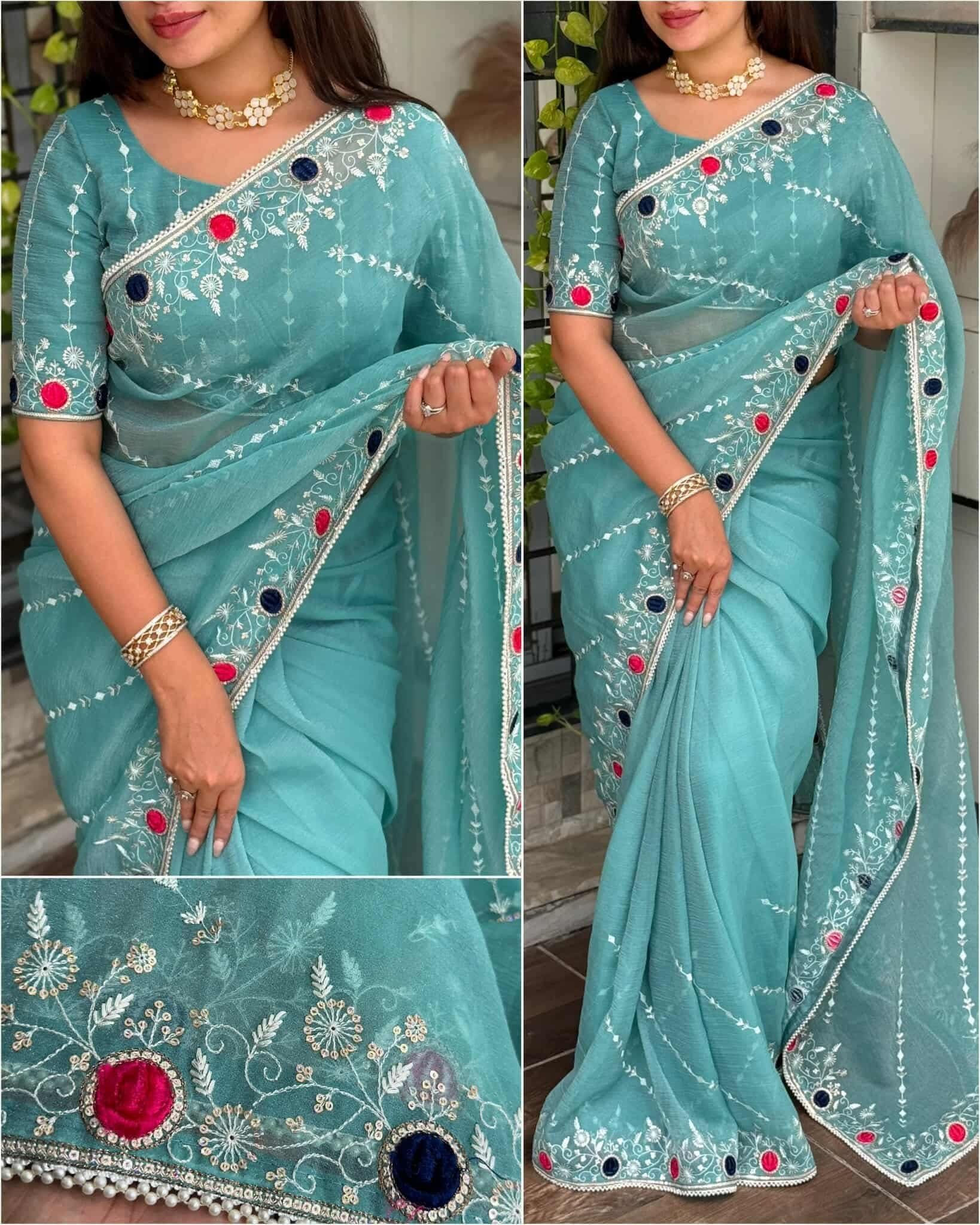 ইন্ডিয়ান সিল্ক পার্টি শাড়ি