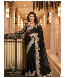 এক্সক্লুসিভ ওয়েটলেস জর্জেট পার্টি শাড়ি