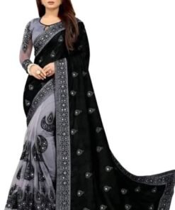 এক্সক্লুসিভ ওয়েটলেস জর্জেট এমব্রয়ডারি করা শাড়ি
