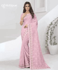 এক্সক্লুসিভ ইন্ডিয়ান ভিসকোস এমব্রয়ডারি করা পার্টি শাড়ি