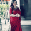 ইন্ডিয়ান ওয়েটলেস চিনিগুড়া সিল্ক এমব্রয়ডারি করা শাড়ি